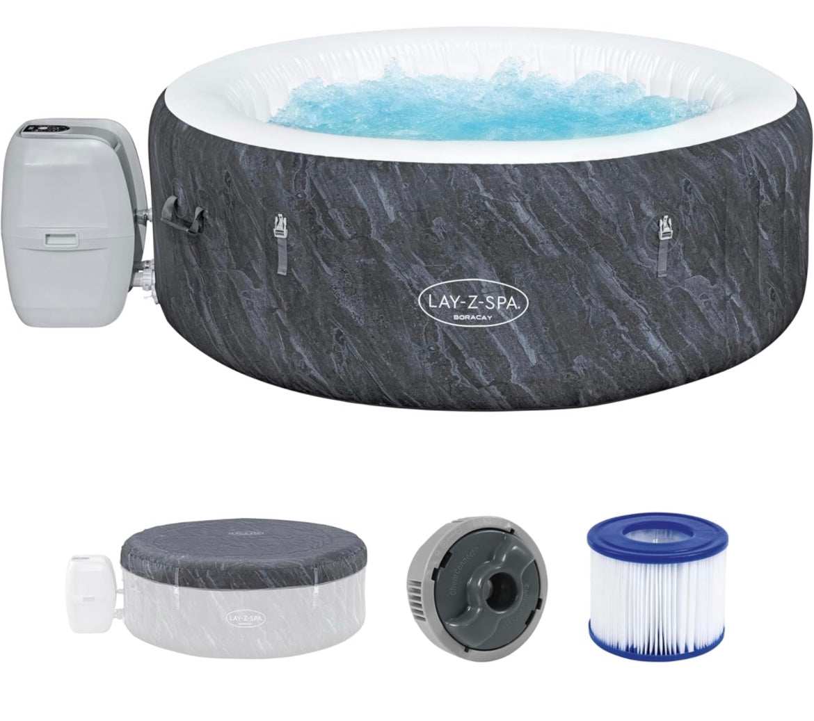 Lay-Z-Spa Boracay Smart Signature AirJetInflatable Hot Tub with App-Control 2-4 person