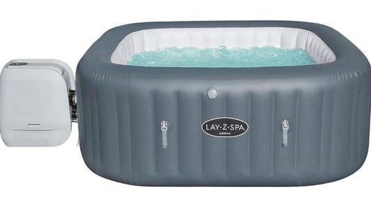 Lay-Z-Spa Hawaii Hot Tub, 8 HydroJet Pro Massage System Inflatable Spa with Freeze Shield Technology and Sociable Square Shape