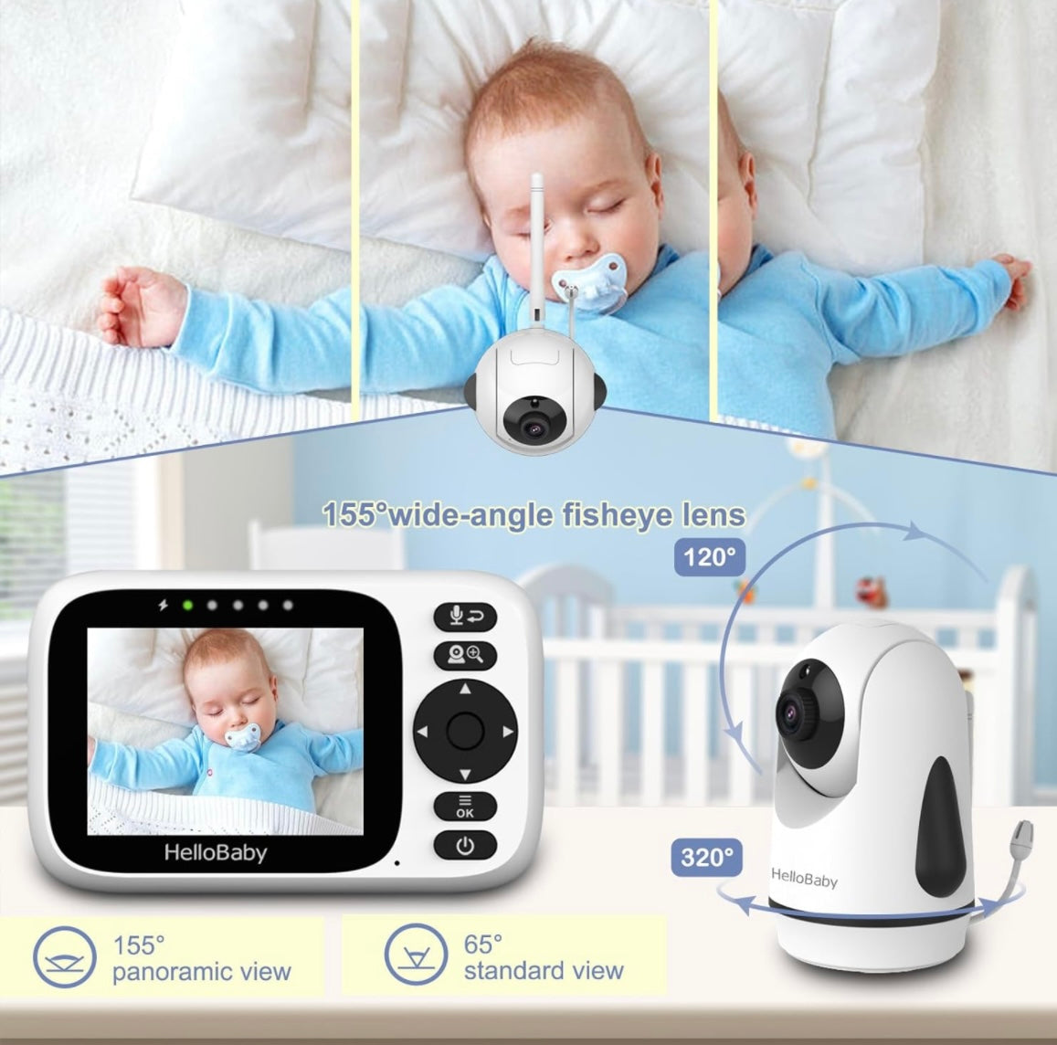 Video Baby Monitor with Camera and Audio