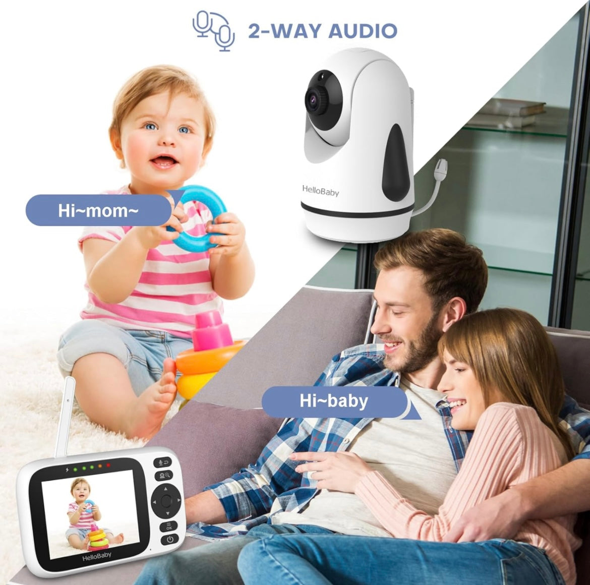 Video Baby Monitor with Camera and Audio