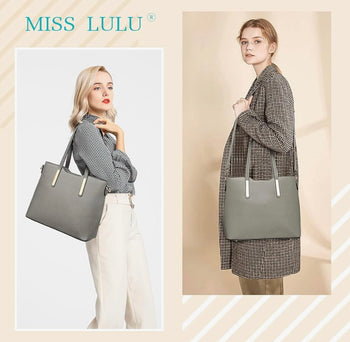 Miss Lulu Tote Bag Hangdbags for Women 3Pcs Ladies