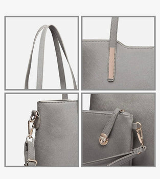 Miss Lulu Tote Bag Hangdbags for Women 3Pcs Ladies