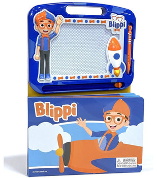 Phidal Moonbug Blippi Read & Doodle - Reading, Drawing, Sketching with Magnetic Doodle Pad for Children Ages 3 and Up