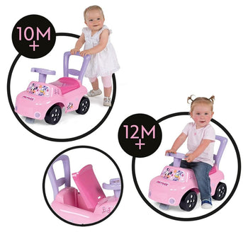 Porteur auto Minnie - Smoby - Fonction Trotteur - Volant Directionnel