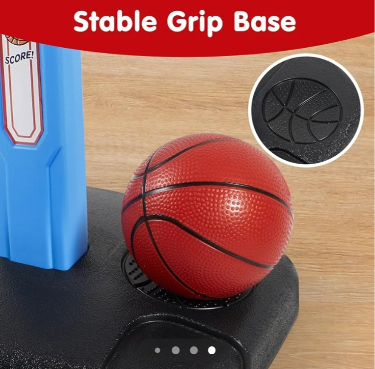 Kids Basketball Hoop and Stand,Portable Basketball Stand Set with 4 Balls for Kids Toddlers Boys