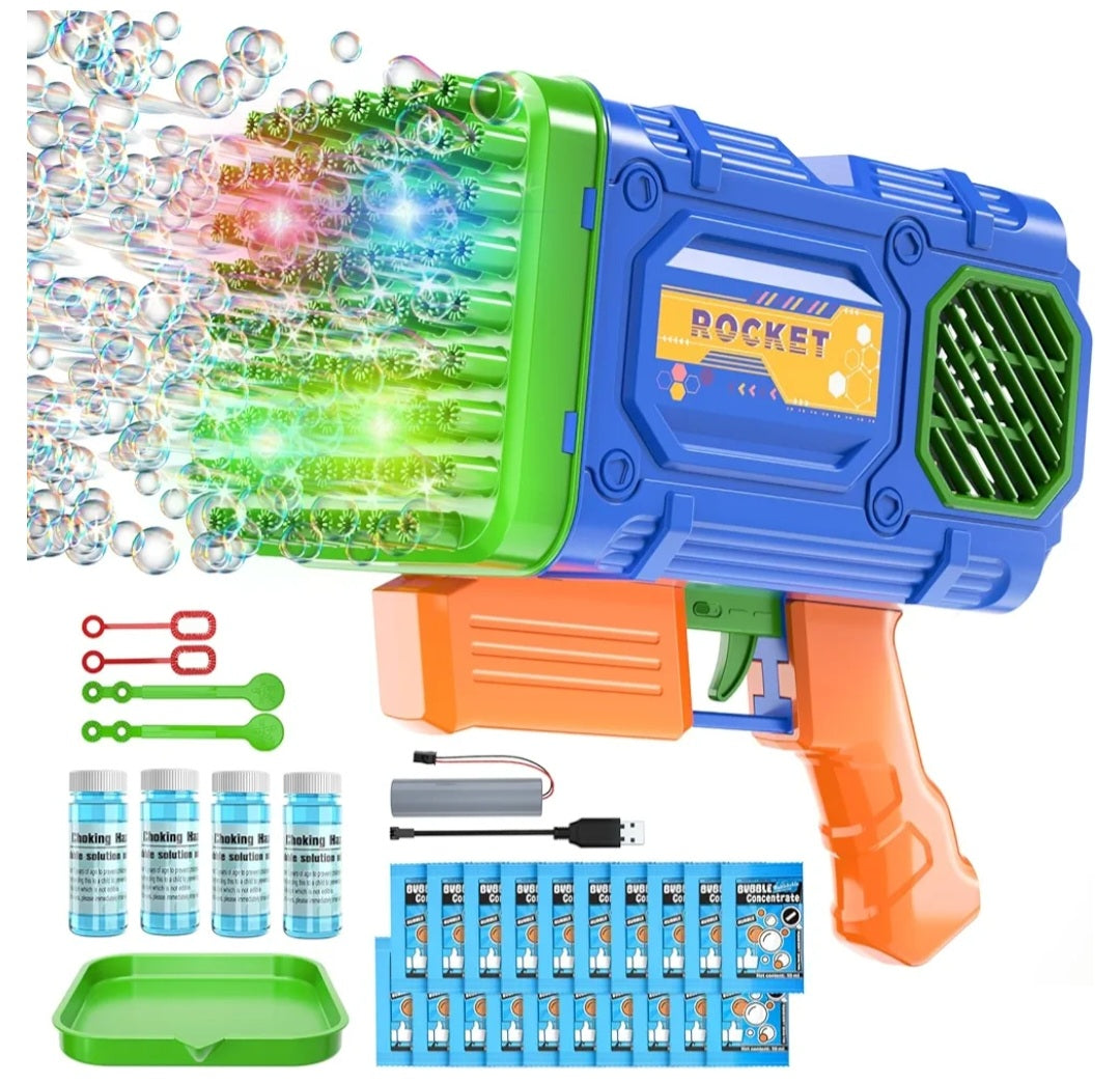 86 Holes Bubble Machin Gun, 2024 Upgrade Fan 86 Holes Bubble Gun Blower for Boys Girls Automatic Bubble Maker Outdoor Gardening Toys, Christmas Birthday Gifts for Preschool Baby Boys Girls