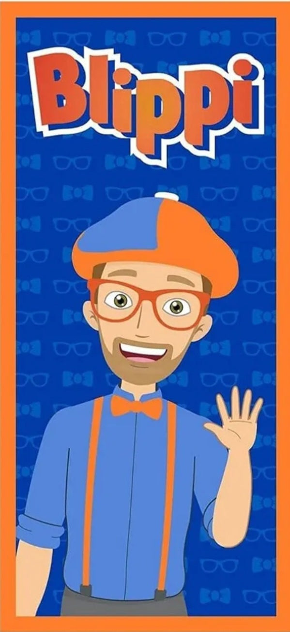 22  Blippi Beach Towel - Official Design - 70 x 140cm - 100% Cotton