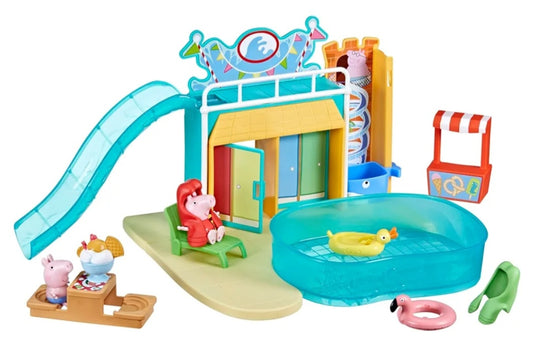 Peppa Pig Toys Peppa's Waterpark Playset with 15 Pieces Including 2 Figures