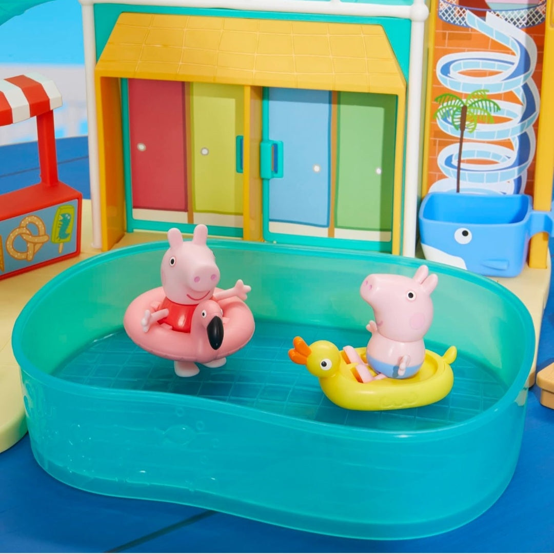 Peppa Pig Toys Peppa's Waterpark Playset with 15 Pieces Including 2 Figures