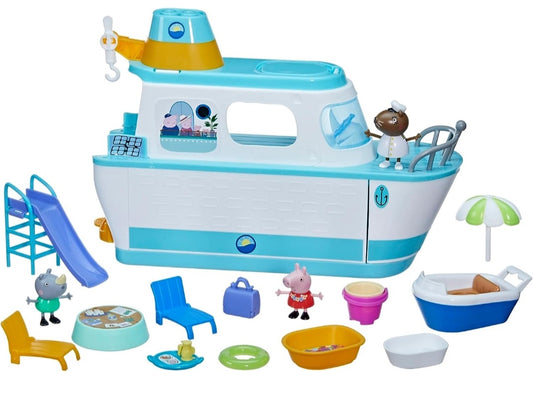 Peppa Pig Cruise Ship, Multilevel Playset with 17 Pieces