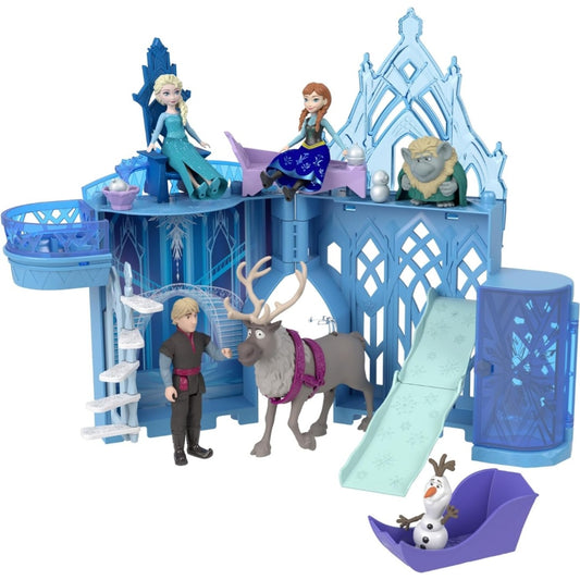 Frozen Toys, Elsa Stackable Castle Doll House Playset with Small Doll and 8 Pieces