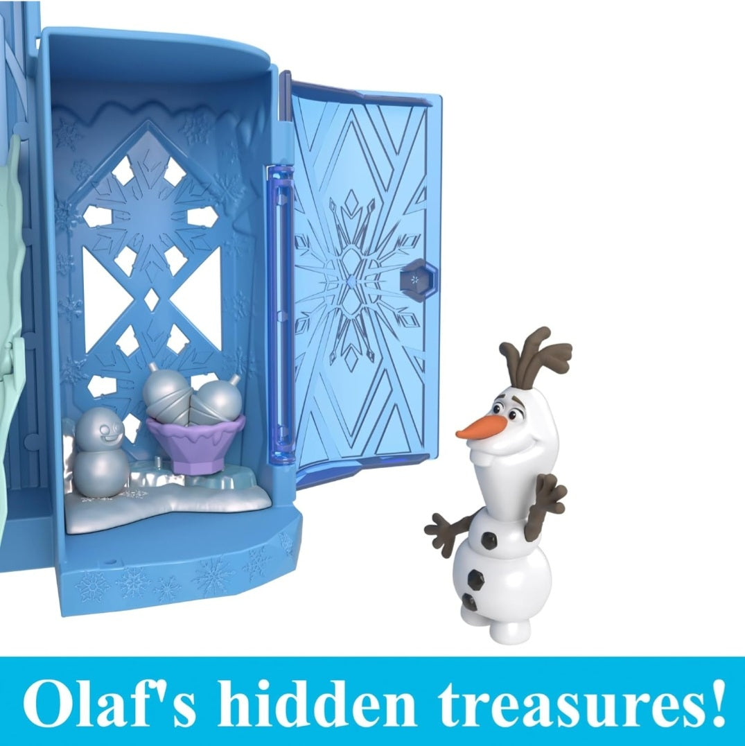 Frozen Toys, Elsa Stackable Castle Doll House Playset with Small Doll and 8 Pieces