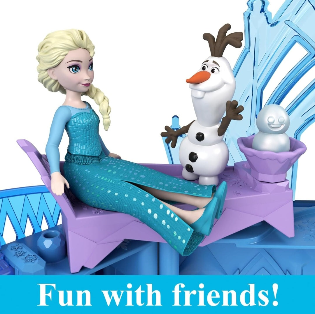 Frozen Toys, Elsa Stackable Castle Doll House Playset with Small Doll and 8 Pieces