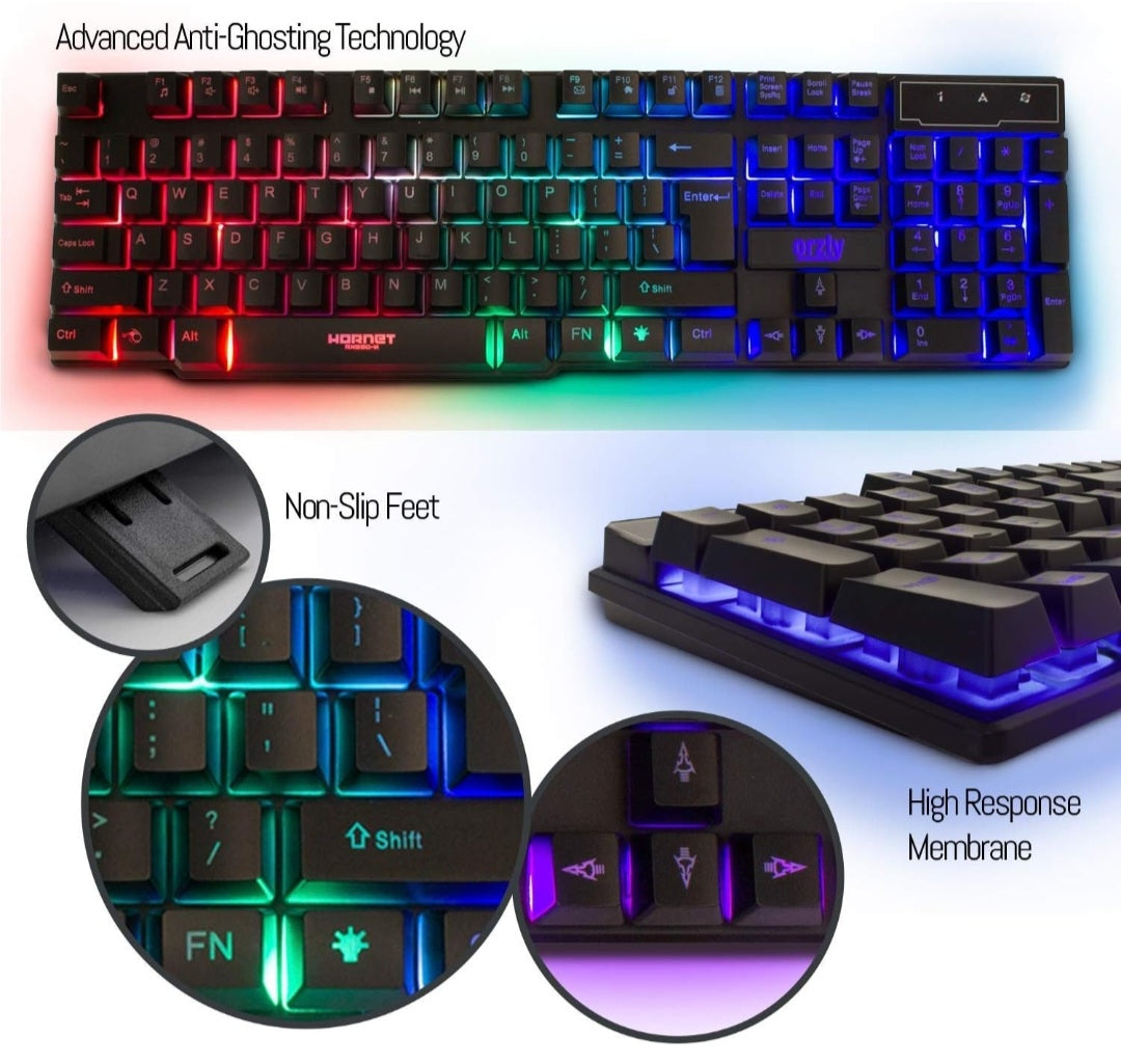 Gaming Keyboard and Mouse and Mouse pad and Gaming Headset