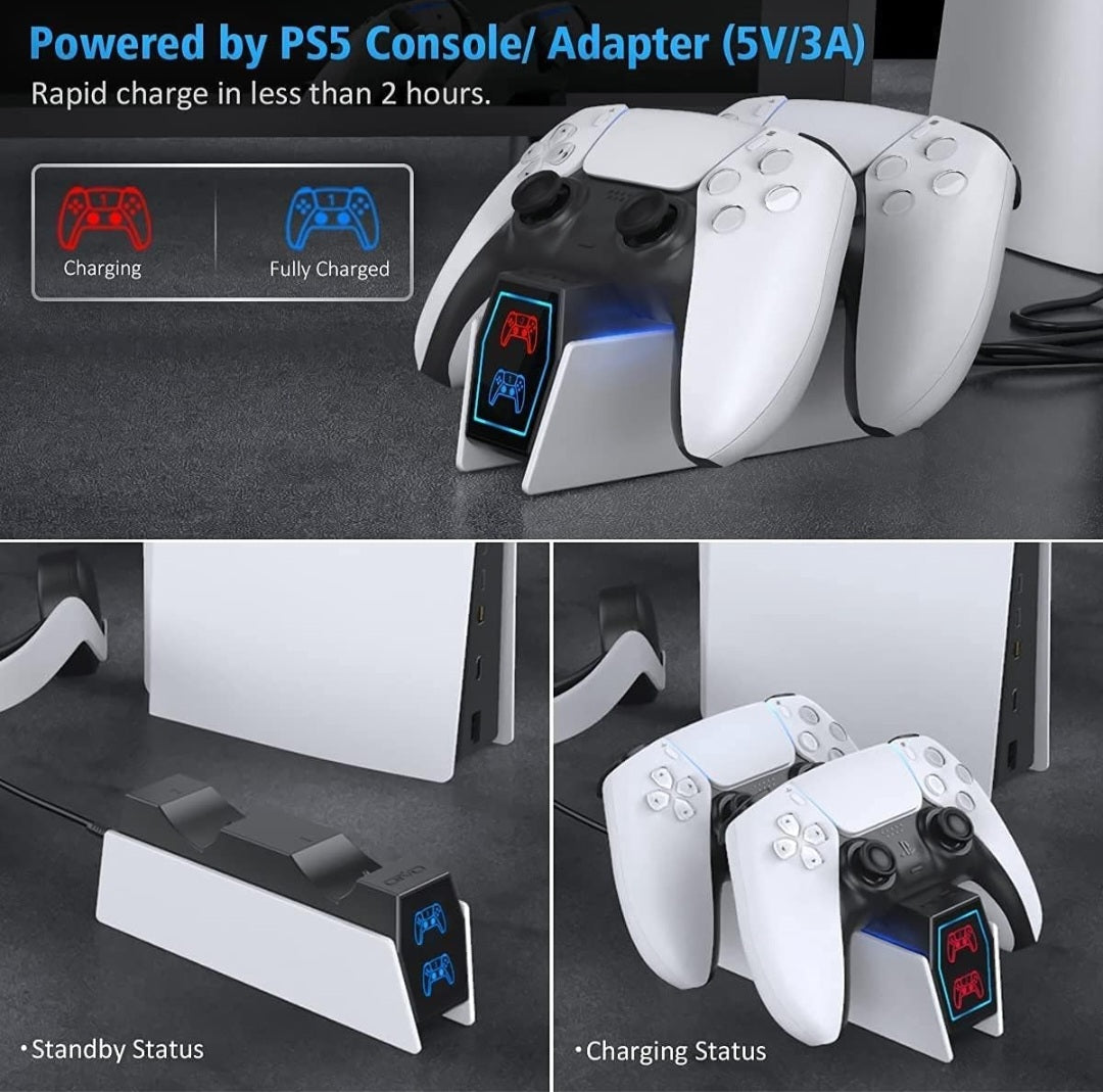 OIVO PS5 Charging Station, 2H Fast PS5 Controller Charger for Playstation 5 