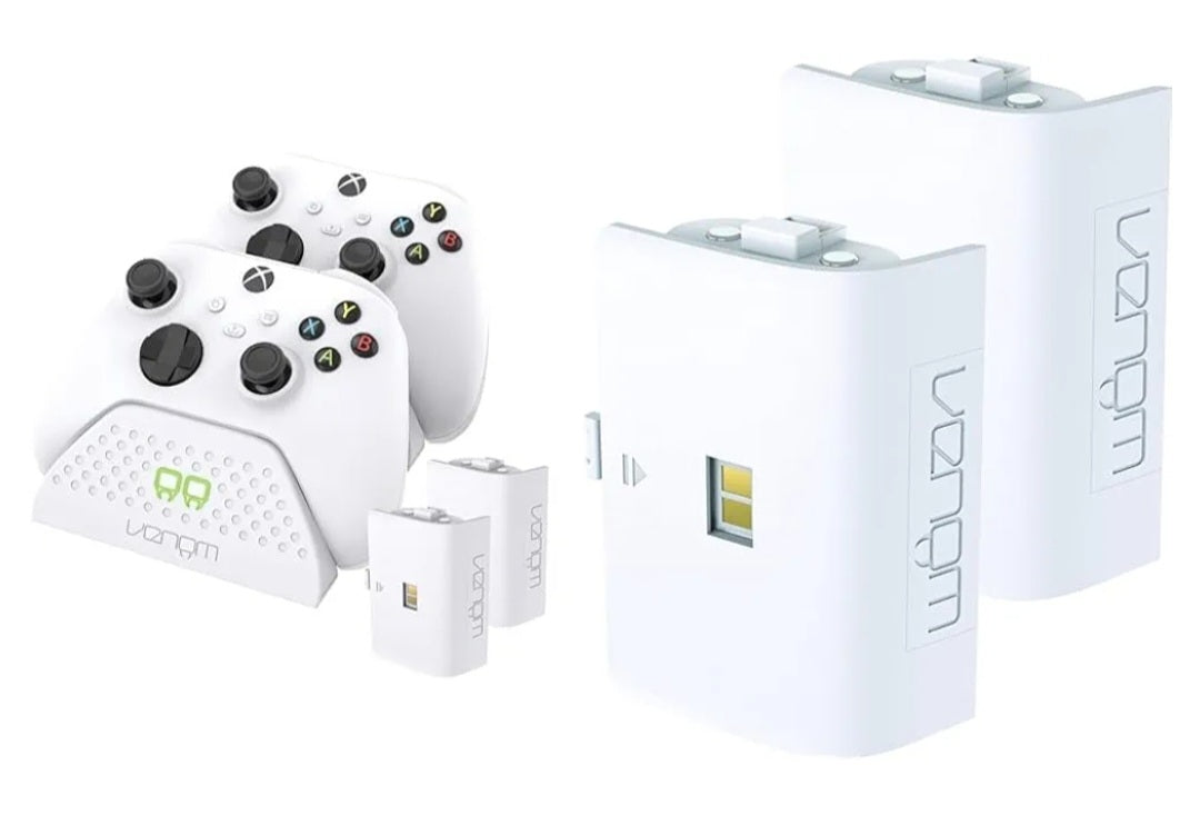 Venom Twin Charging Dock with 2 x Rechargeable Battery Packs - White (Xbox Series X & S / One)