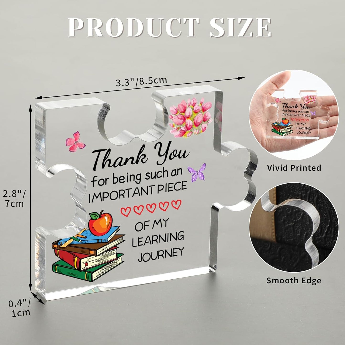 Engraved Acrylic Block Gifts for Teacher