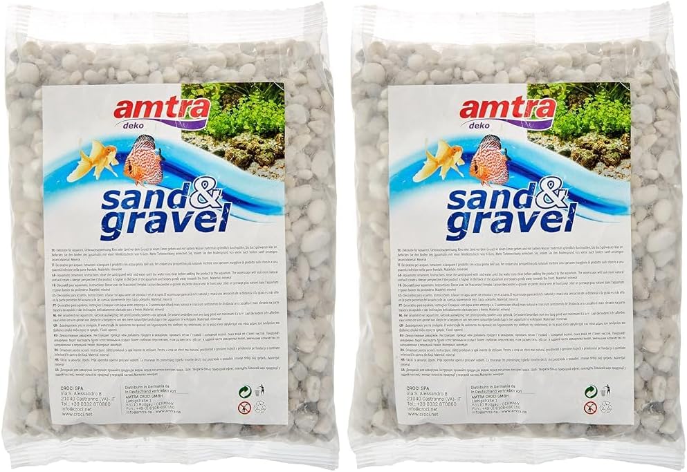 mtra Gravel - Natural Aquarium Gravel, Decorative Soil, Coarse White Grains