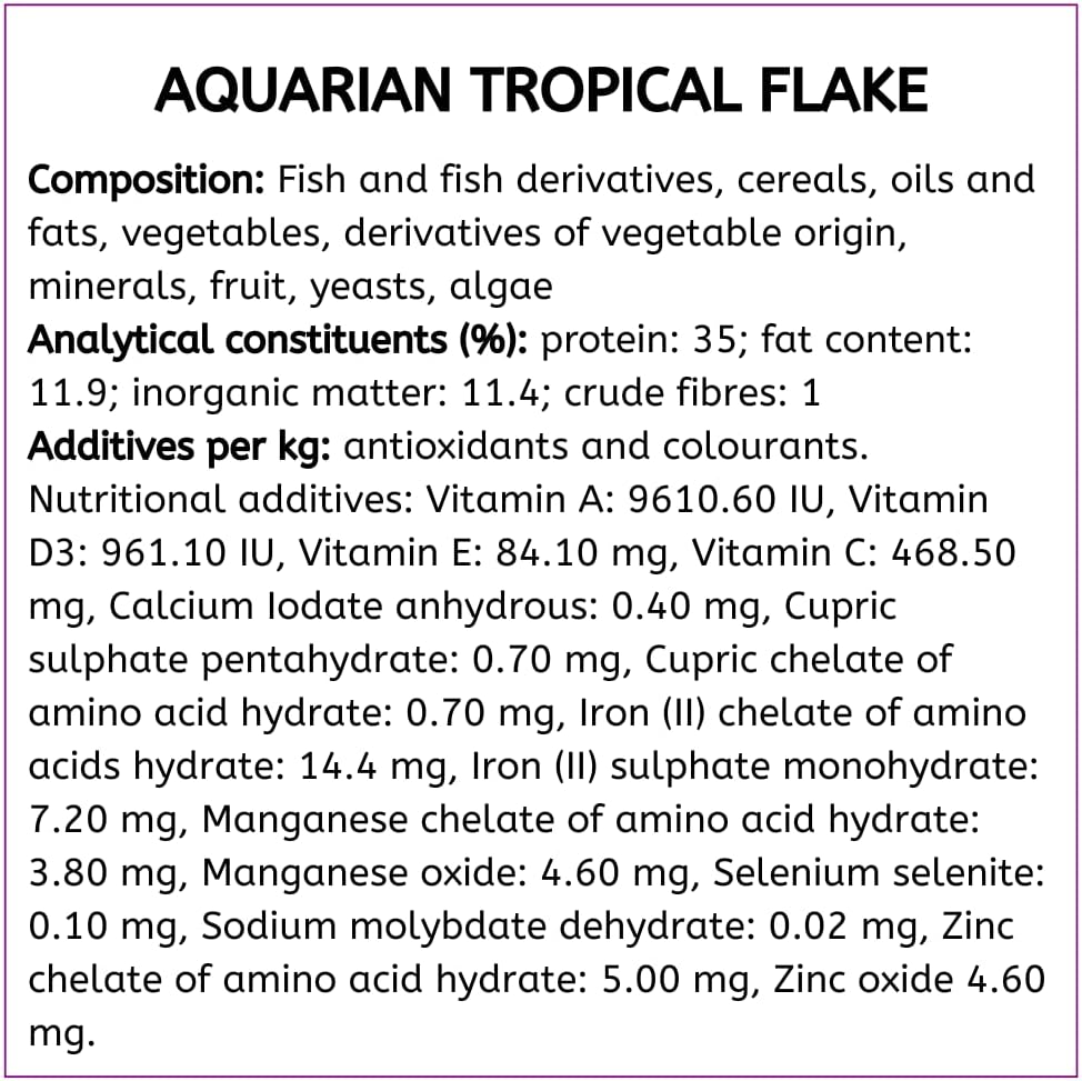 Complete Nutrition, Aquarium Tropical Fish Food, Flakes, 200 g Container