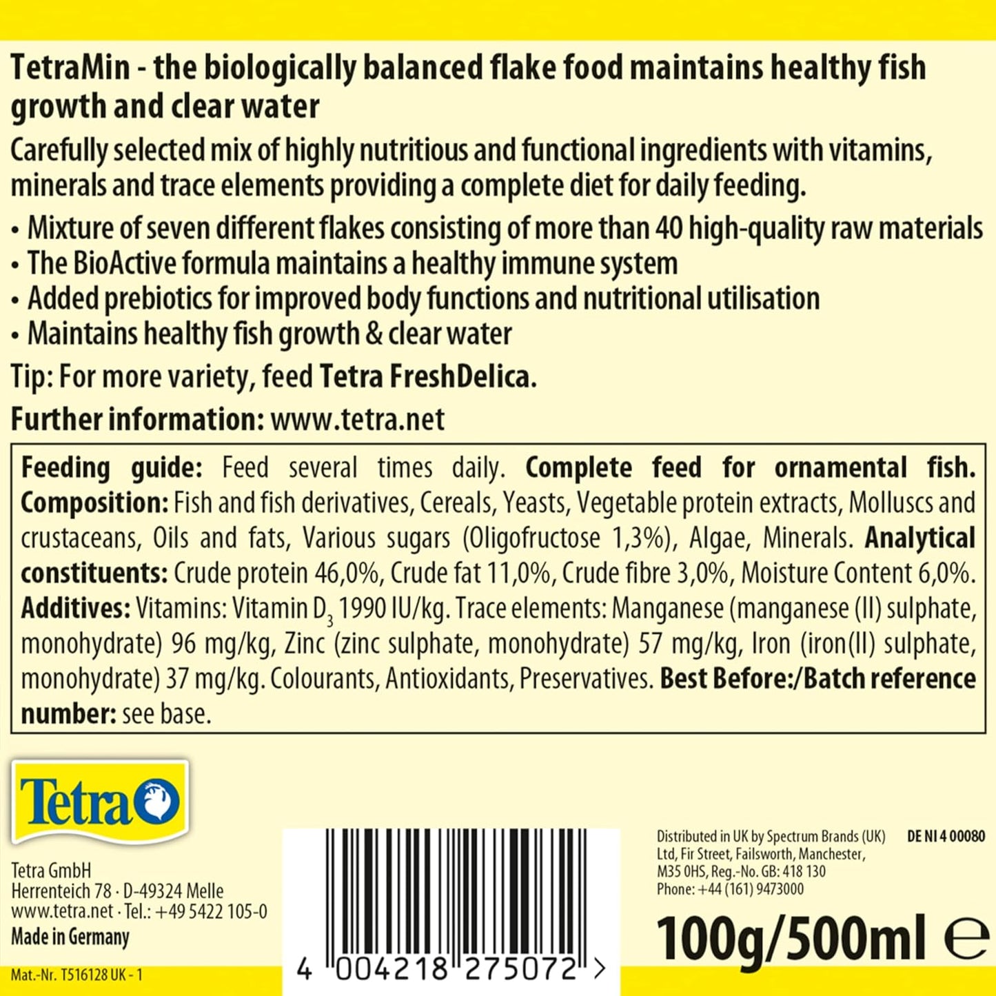 Tetra Tetramin Tropical Food, 500 ml