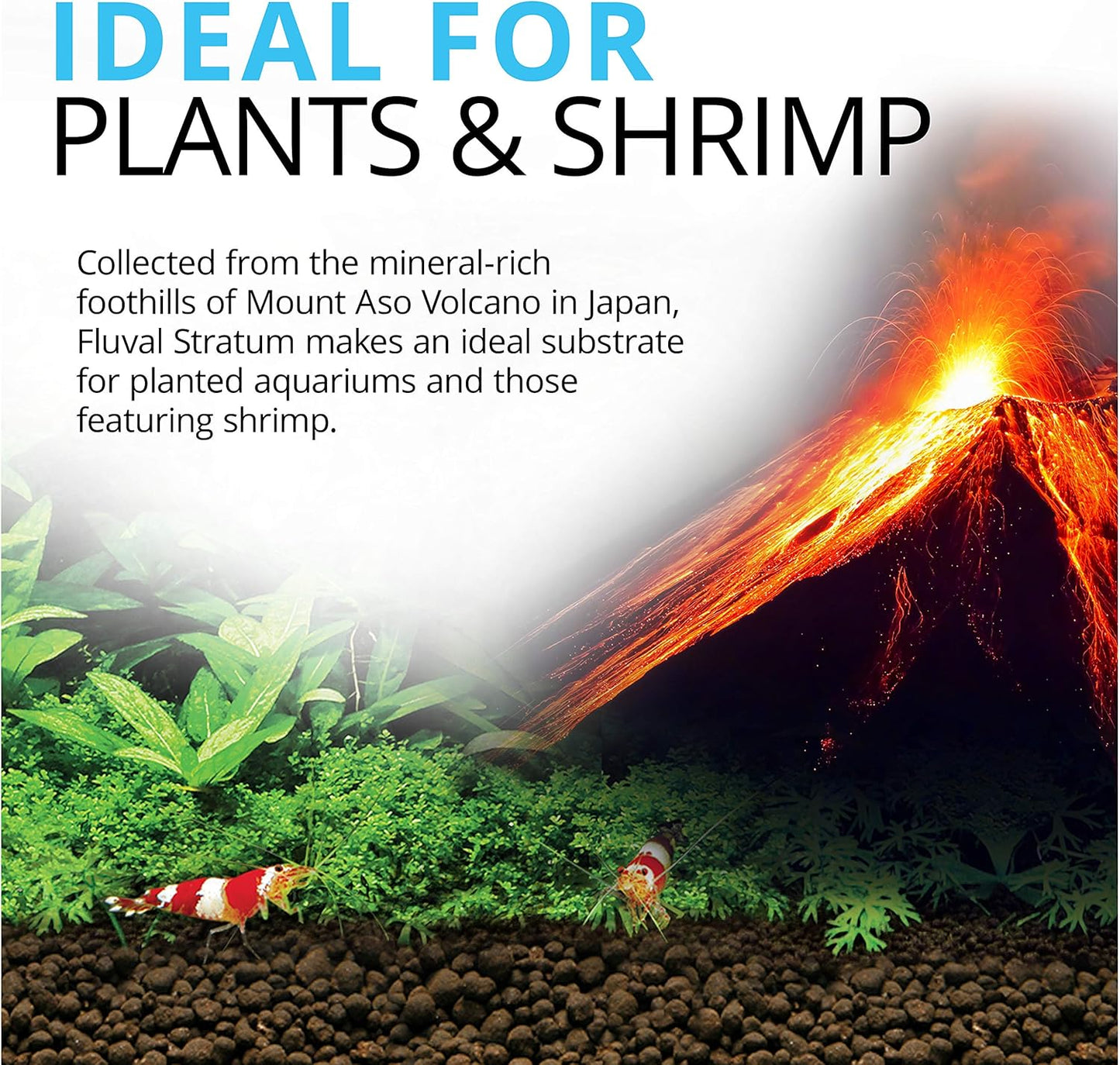 Fluval Plant and Shrimp Stratum Aquarium Planting Substrate, Dark Brown