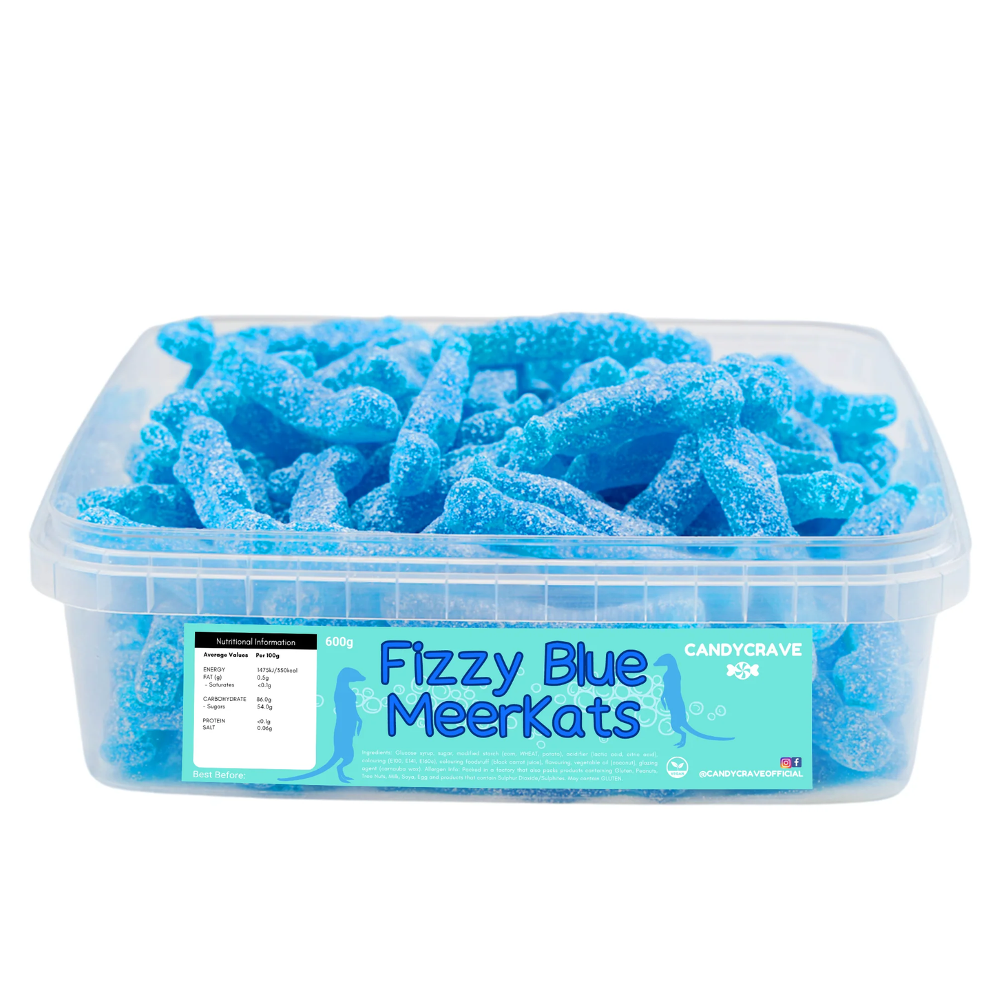 FIZZY BLUE MEERKATS (CANDYCRAVE) 600G