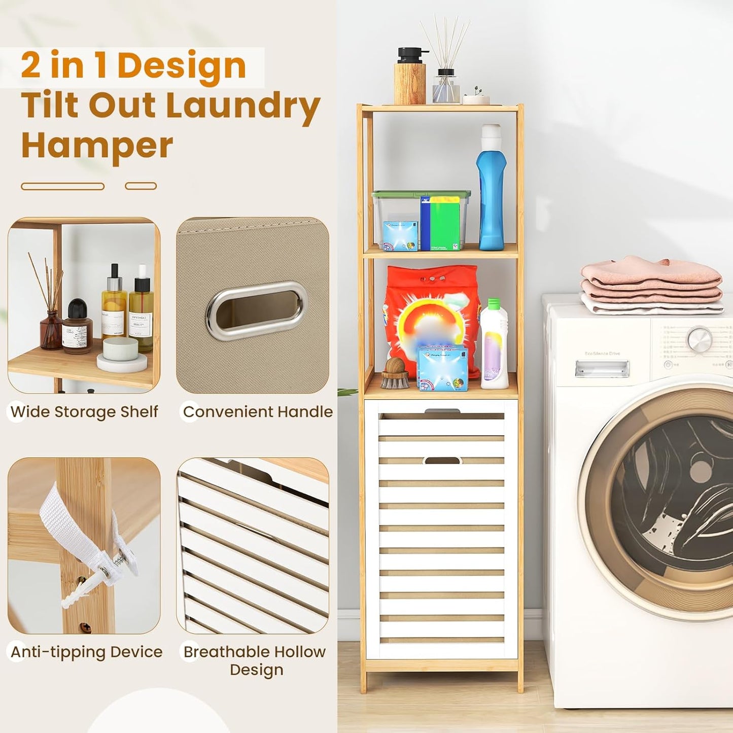 Tilt Out Laundry Hamper