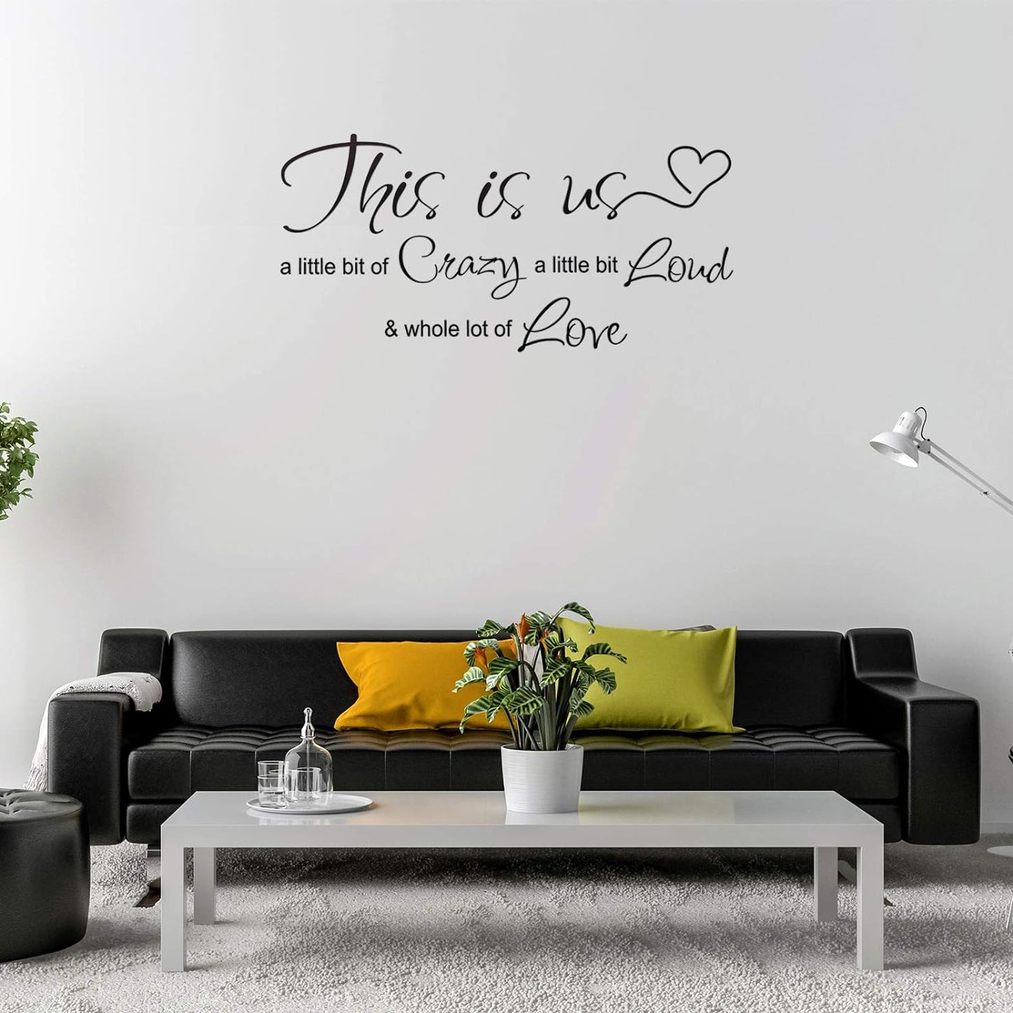 This is Us Crazy Loud Love Wall Decal Vinyl Love Quote Wall