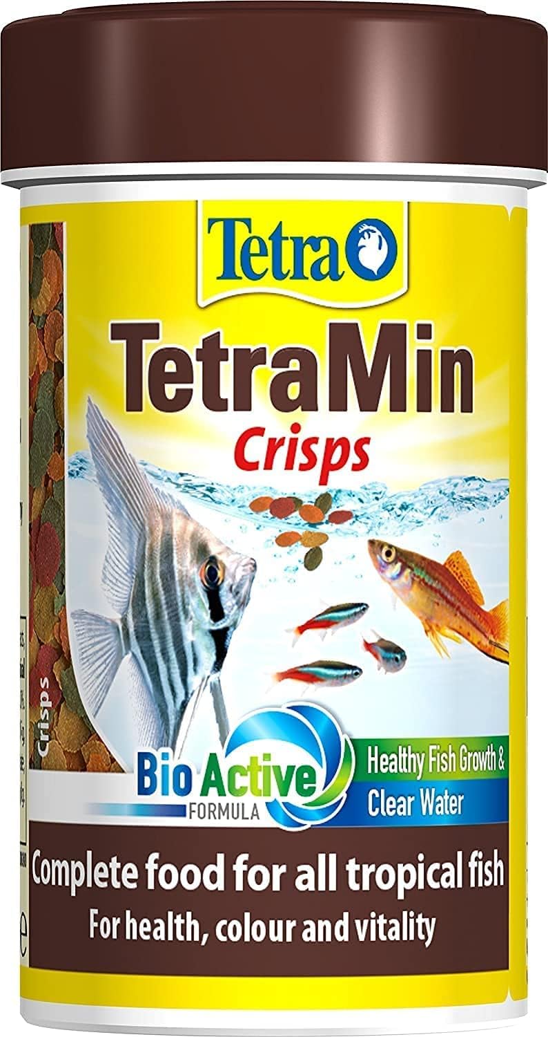 Tetra Min Crisps Fish Food, Complete Fish Food for All Tropical Fish with Clean and Clear Water Formula, 100 ml