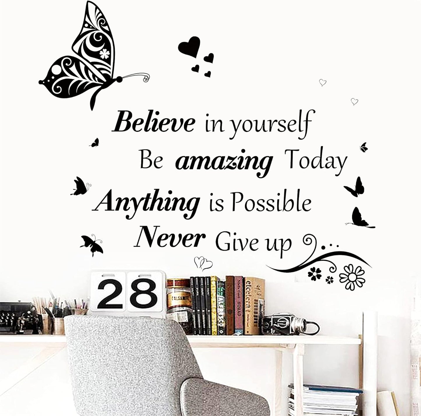 Inspirational Wall Stickers Quotes Letter Wall Art Stickers