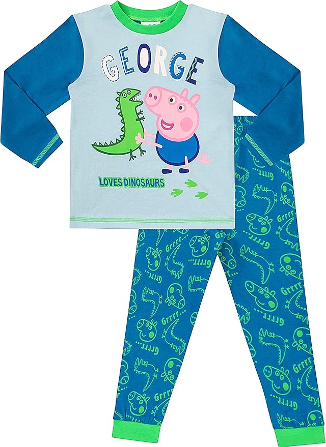 George Pig Long Pyjamas George Dinosaur Pig Boys