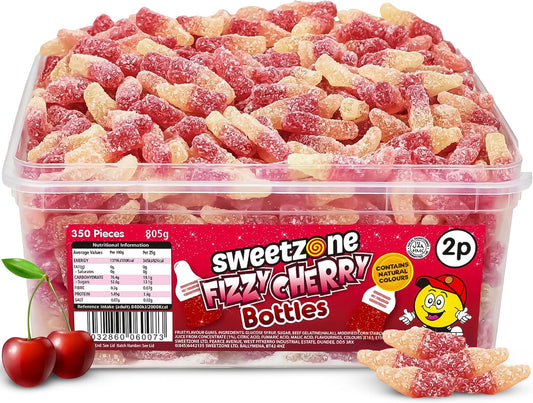 Small Fizzy Cherry Bottles Halal Sweets