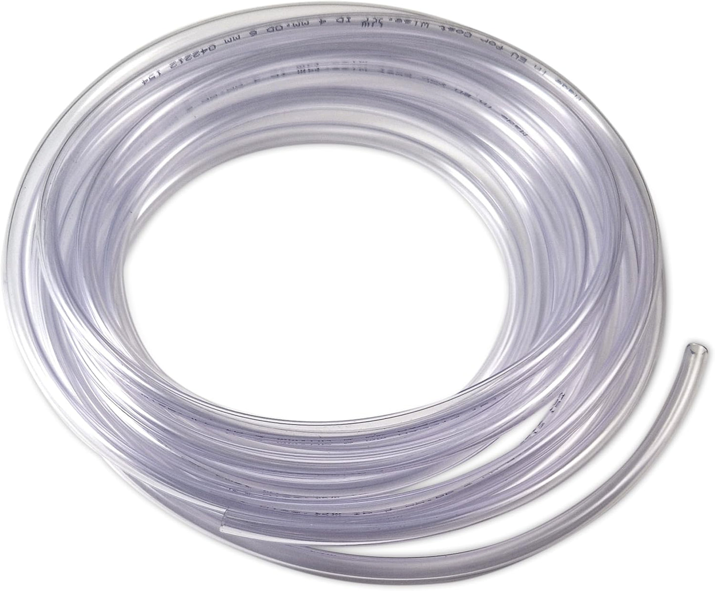 MYPURECORE 10M Clear Aquarium Airline PVC Food Grade Tube - 4/6MM Oxygen Tubing for Fish Tanks, Soft Aquarium Tubing Air Hose, Air Pump Accessories.