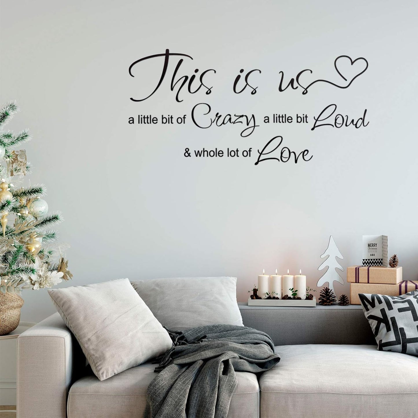 This is Us Crazy Loud Love Wall Decal Vinyl Love Quote Wall