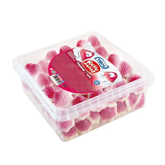 JELLY FILLED STRAWBERRIES & CREAM TUB